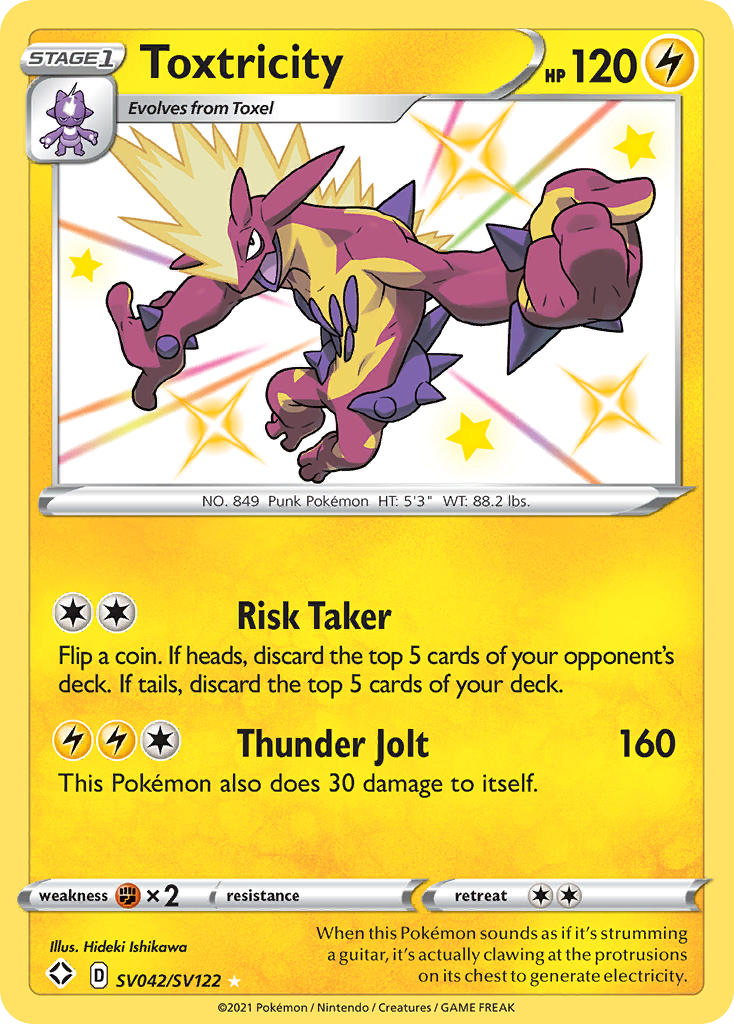 Toxtricity (SV042) - Shining Fates Shiny Vault Pokémon Card