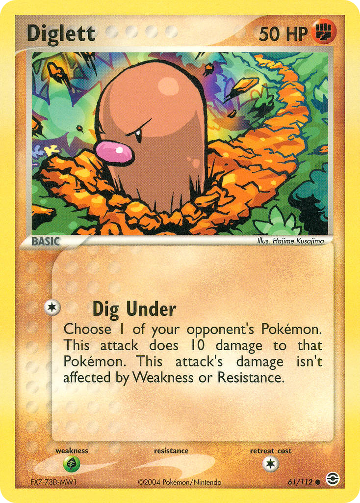 Diglett (61/112) - FireRed & LeafGreen Pokémon Card