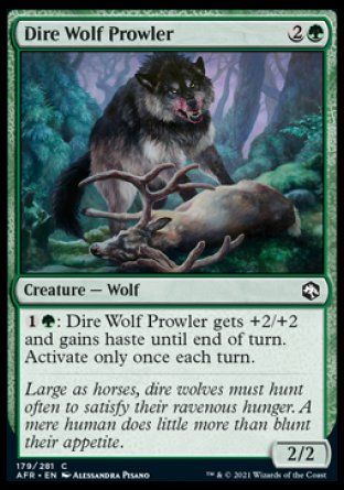 Dire Wolf Prowler (Dungeons & Dragons: Adventures in the Forgotten Realms) Trading Card