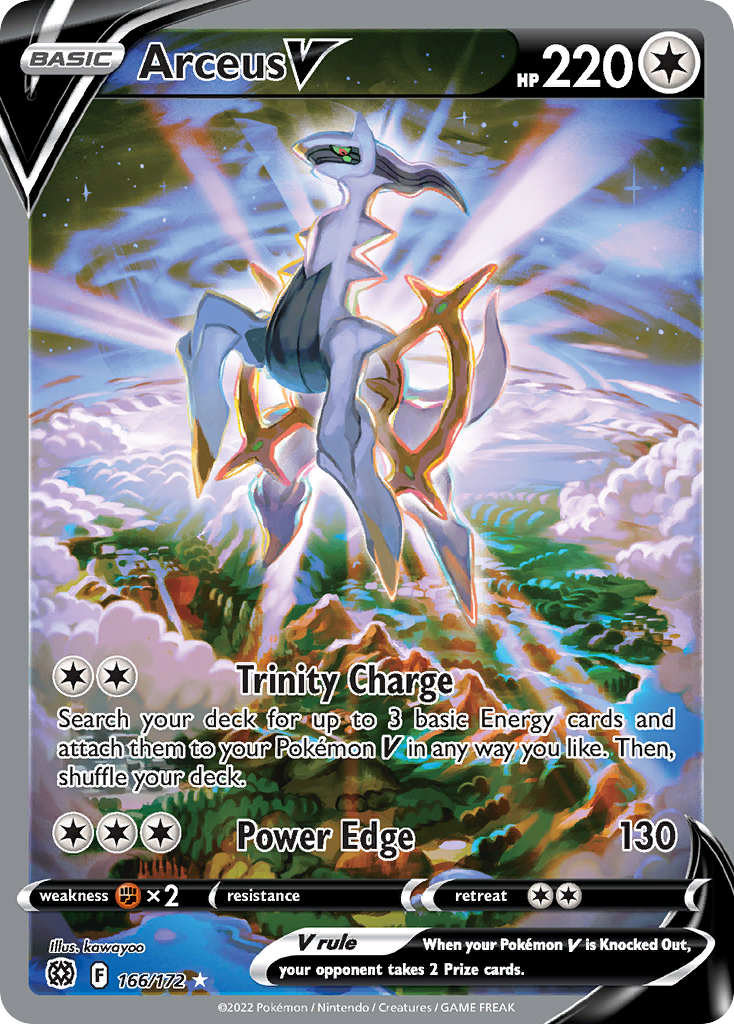 Arceus V (166/172) - Brilliant Stars Pokémon Card