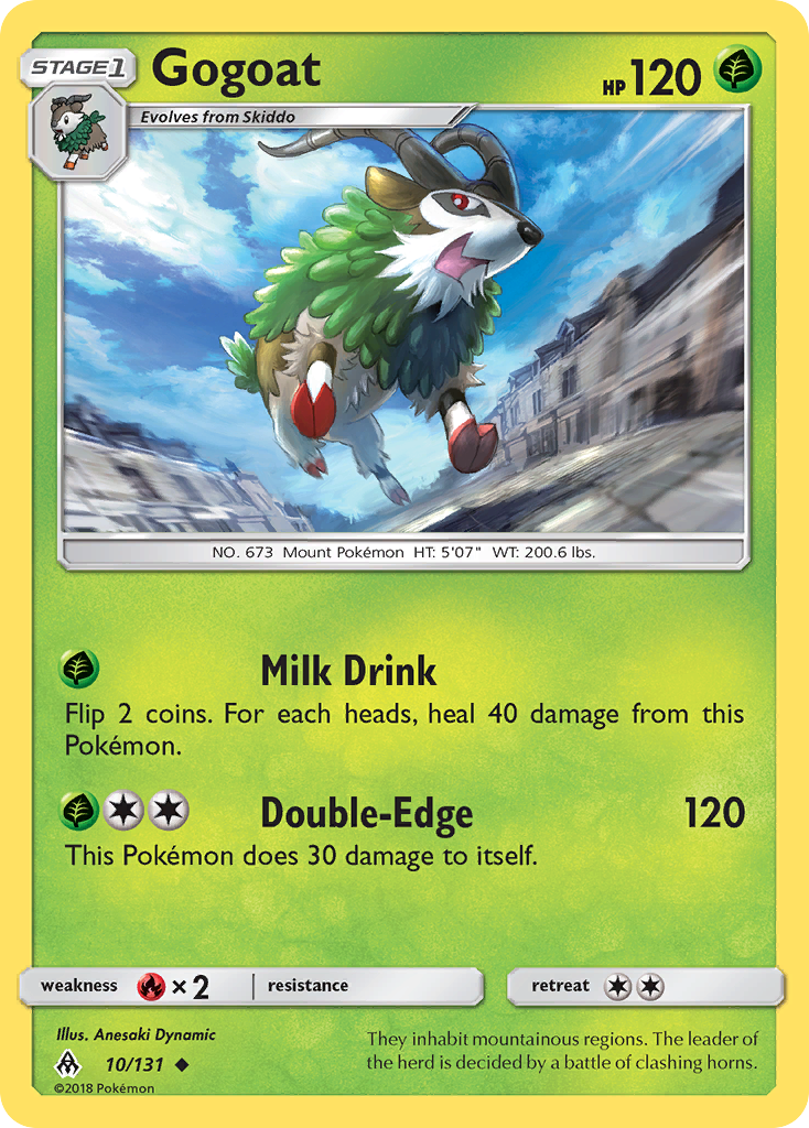 Gogoat (10/131) - Forbidden Light Pokémon Card