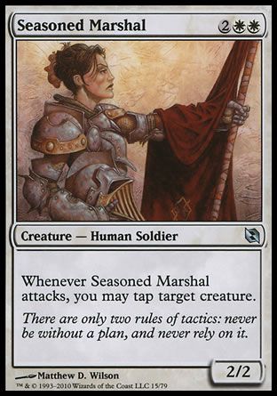 Seasoned Marshal (Elspeth vs. Tezzeret) Trading Card