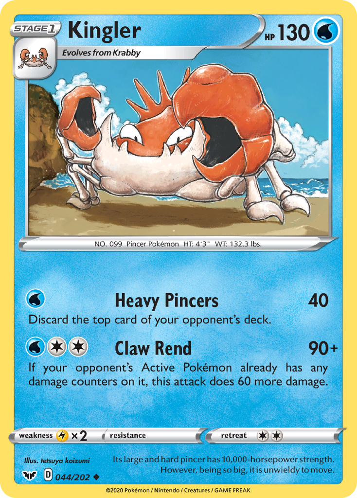 Kingler (44/202) - Sword & Shield Pokémon Card