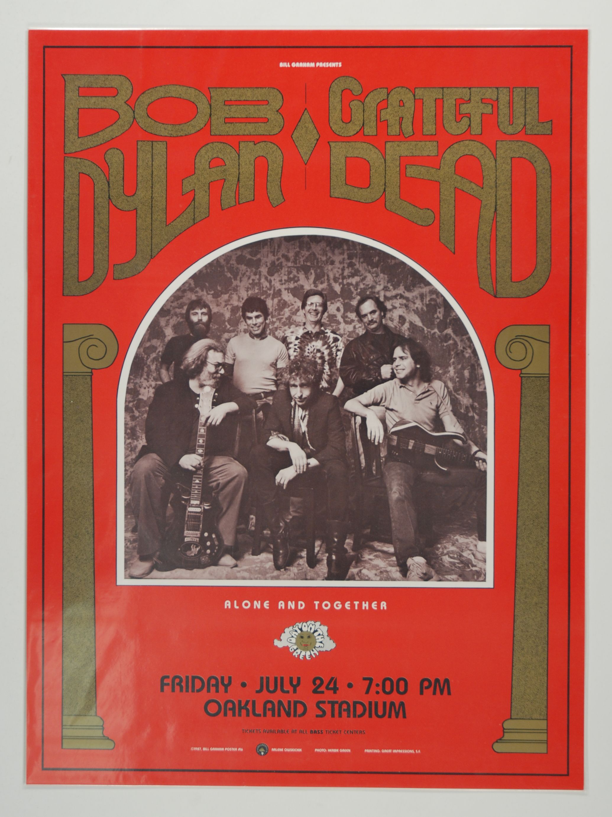 Dylan & the Dead at Oakland Stadium 1987 Concert Poster