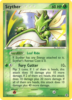Scyther (29/112) - FireRed & LeafGreen (Reverse Holo)