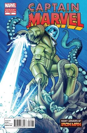 Captain Marvel #12 [Iron Man Many Armors Land Var]