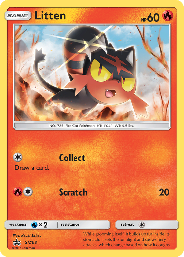 Litten (SM08) - SM Black Star Promos