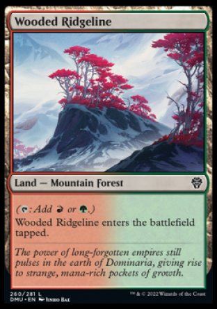 Wooded Ridgeline (Dominaria United) Trading Card