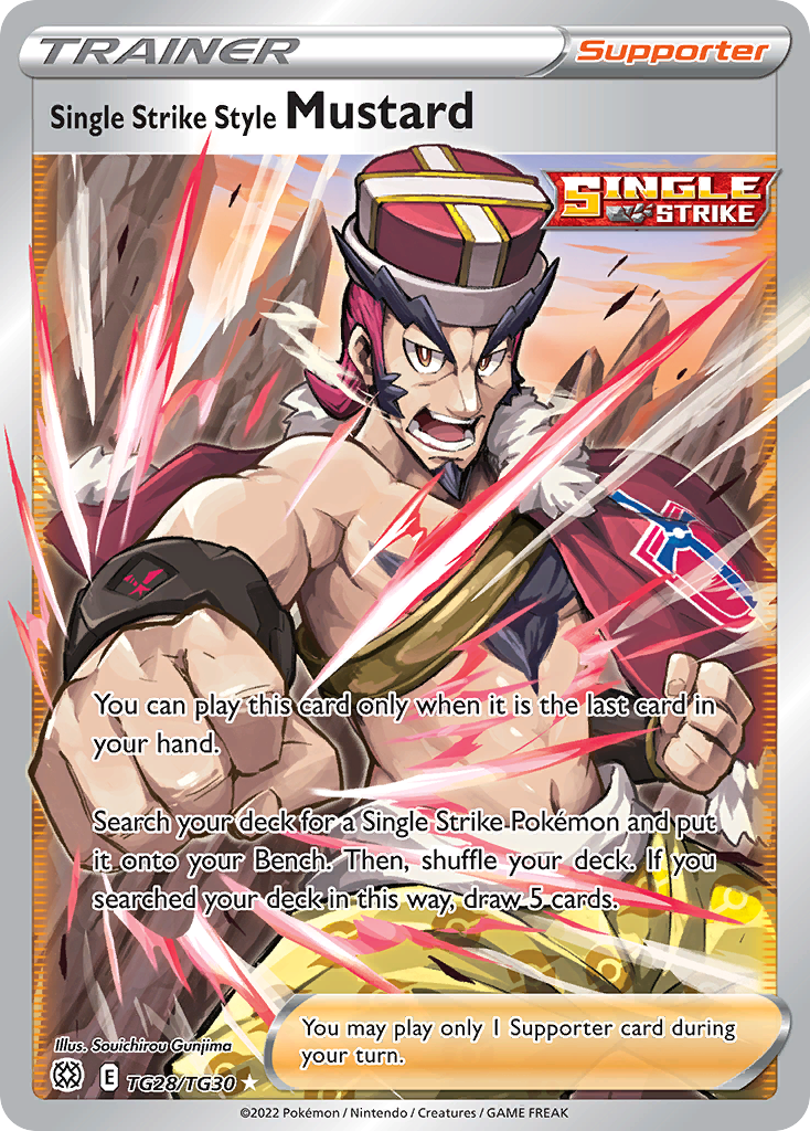 Single Strike Style Mustard (Trainer: Supporter) (TG28) - Brilliant Stars Trainer Gallery Pokémon Card