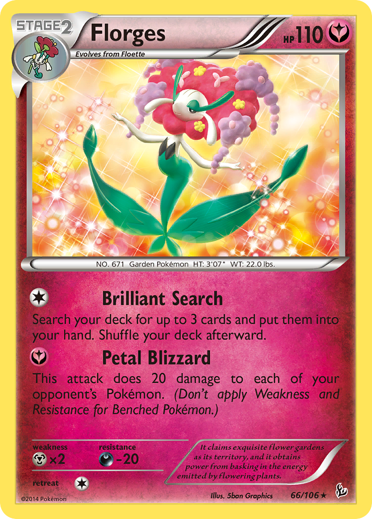 Florges (66/106) - Flashfire Pokémon Card