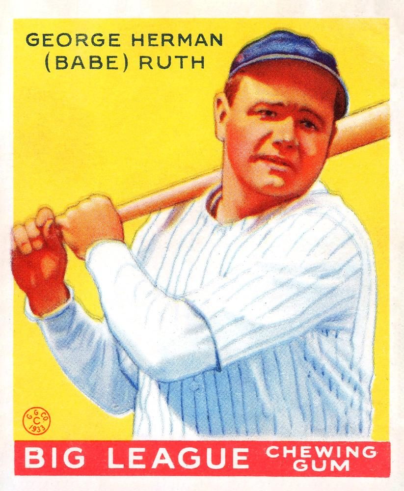 George Herman "Babe" Ruth 1933 Goudey (R319) #53 Sports Card