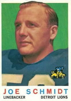 Joe Schmidt 1959 Topps #6 Sports Card