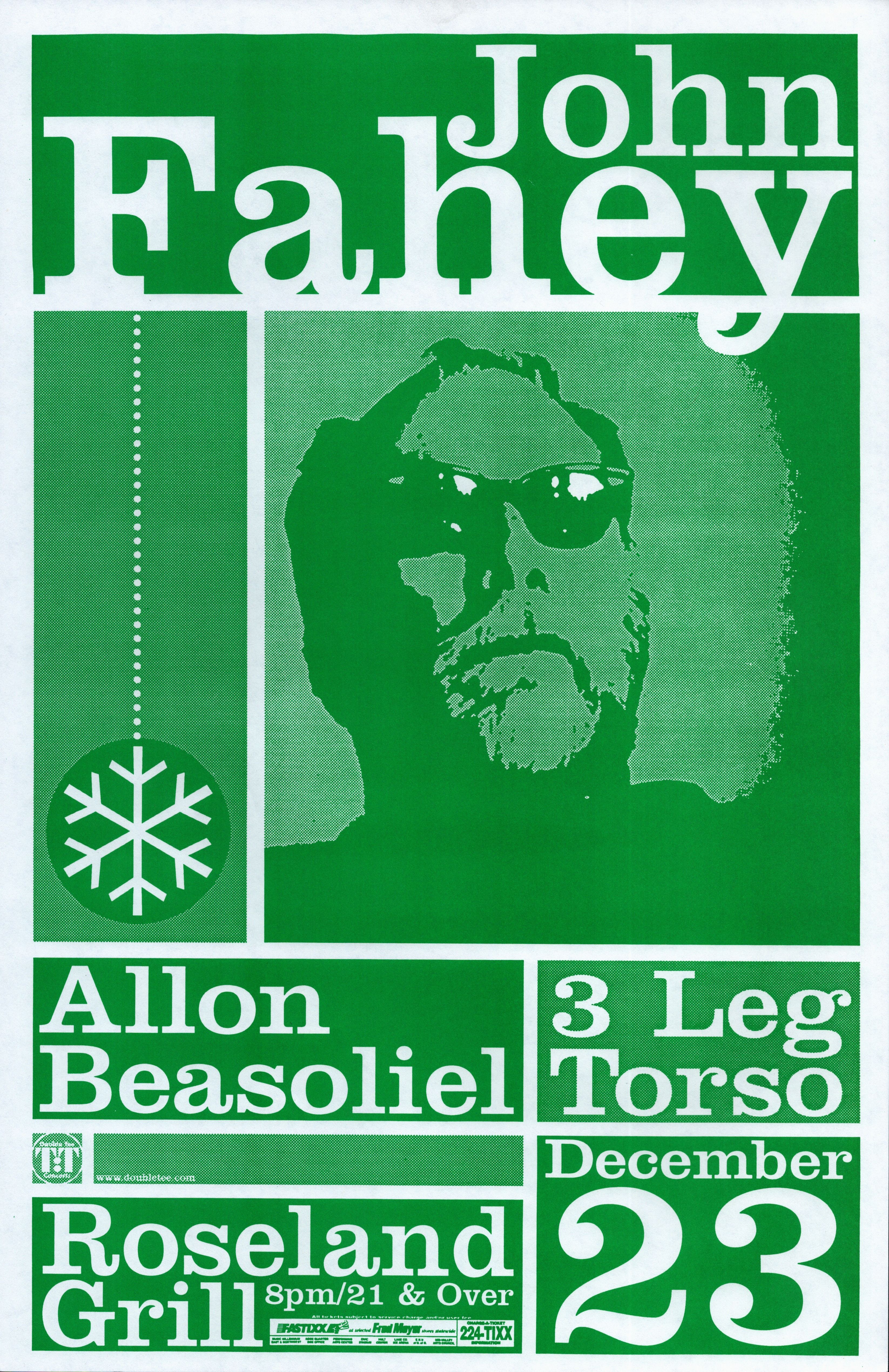 MXP-257.4 John Fahey Roseland Theater 1999 Concert Poster