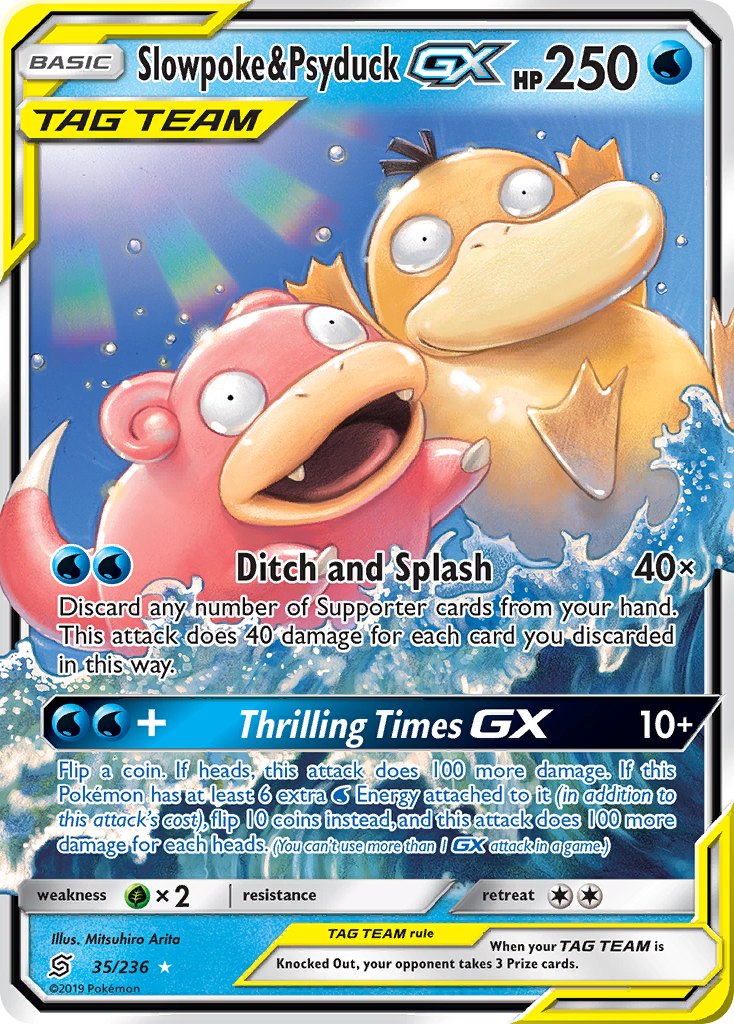 Slowpoke & Psyduck GX (35/236) - Unified Minds Pokémon Card