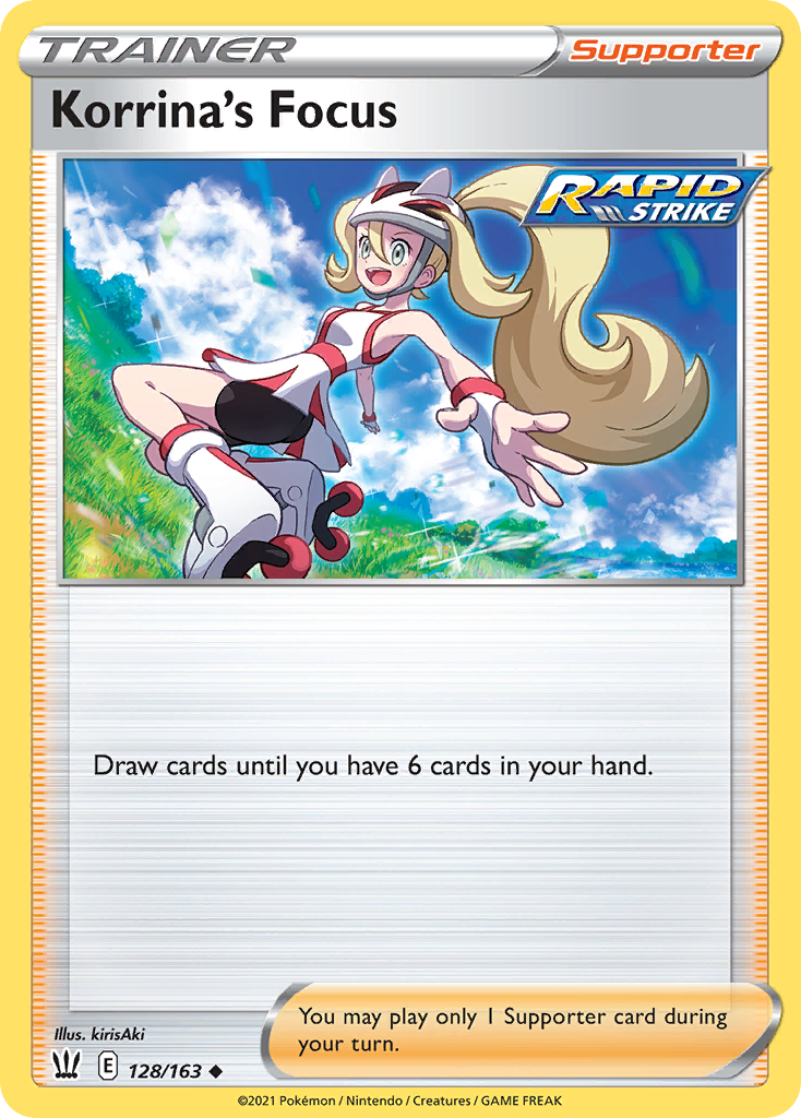 Korrina's Focus (Trainer: Supporter) (128/163) - Battle Styles Pokémon Card