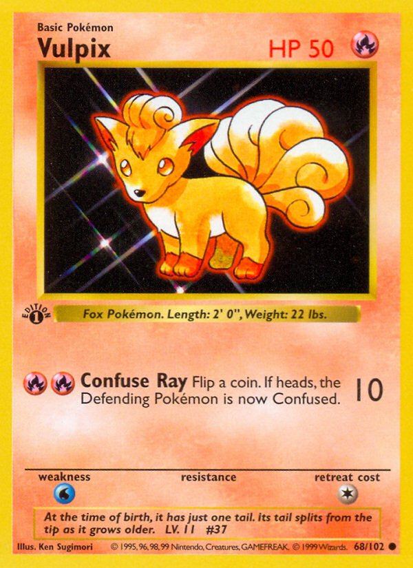 Vulpix (68/102) - Base (1st Edition) Pokémon Card