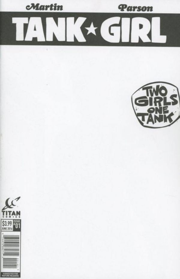 Tank Girl: Two Girls, One Tank #1 (Cover D Blank Sketch)