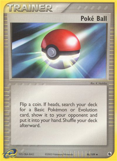 Poké Ball (Trainer: Item) (86/109) - Ruby & Sapphire Pokémon Card