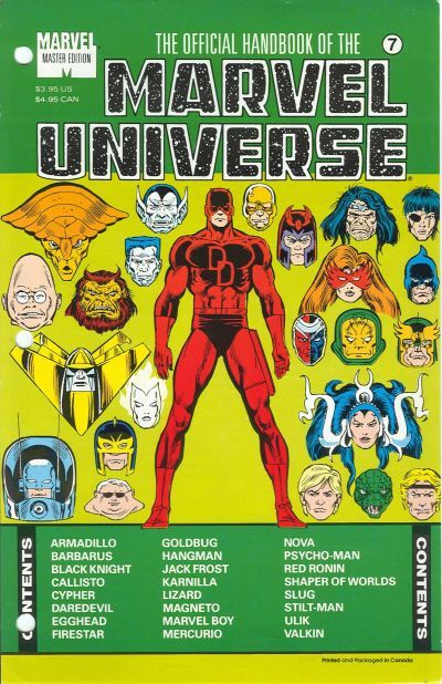 Official Handbook of the Marvel Universe Master Edition #7 Comic