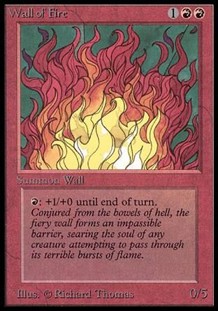 Wall of Fire (Beta) Trading Card