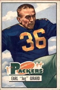 Earl "Jug" Girard 1951 Bowman #17 Sports Card