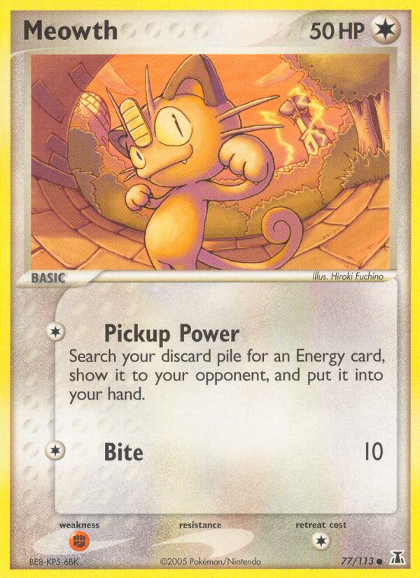 Meowth (77/113) - Delta Species Pokémon Card