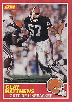 Clay Matthews 1989 Score #127 Sports Card