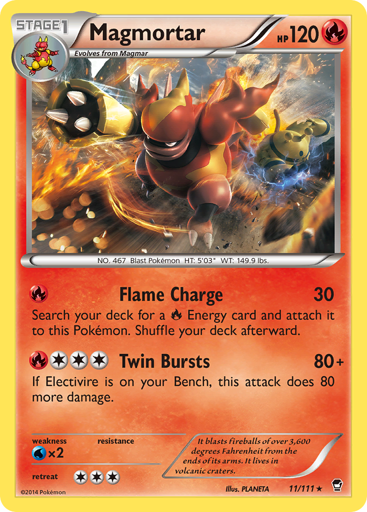 Magmortar (11/111) - Furious Fists Pokémon Card