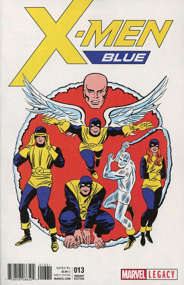 X-men Blue #13 (Kirby 1965 T-shirt Variant Leg)