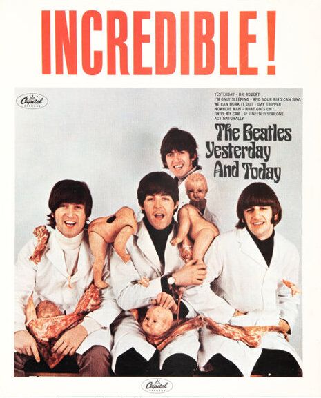 The Beatles "Butcher Cover" In-Store Promotional Poster 1966 Concert Poster