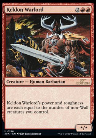 Keldon Warlord (Magic 30th Anniversary Edition) Trading Card