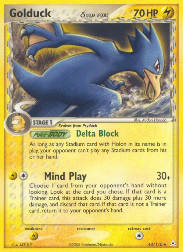 Golduck δ (43/110) - Holon Phantoms Pokémon Card