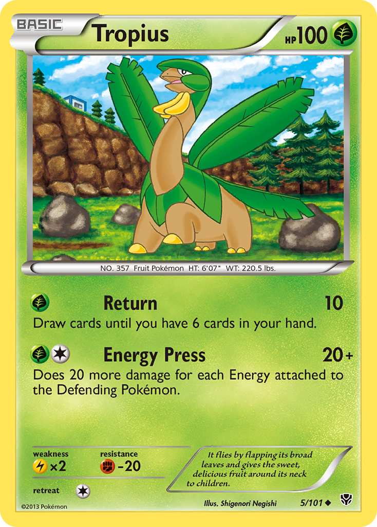 Tropius (5/101) - Plasma Blast Pokémon Card