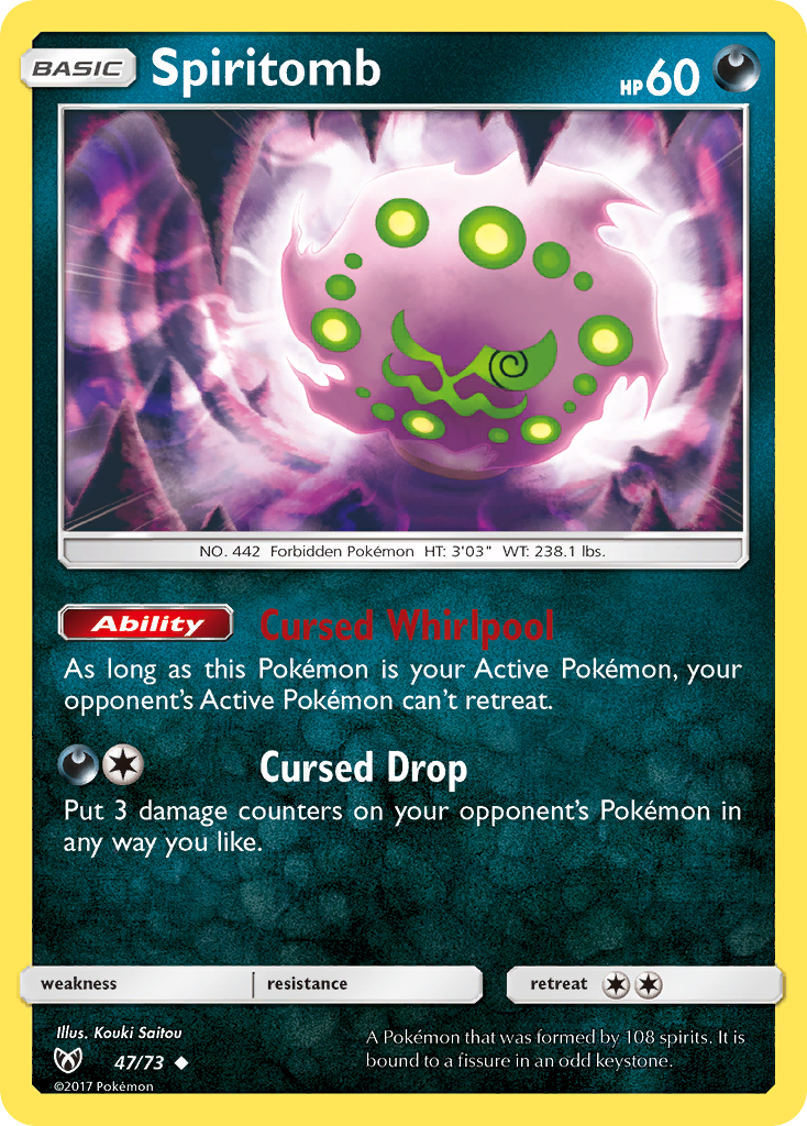 Spiritomb (47/73) - Shining Legends Pokémon Card