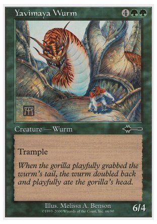 Yavimaya Wurm (Beatdown) Trading Card