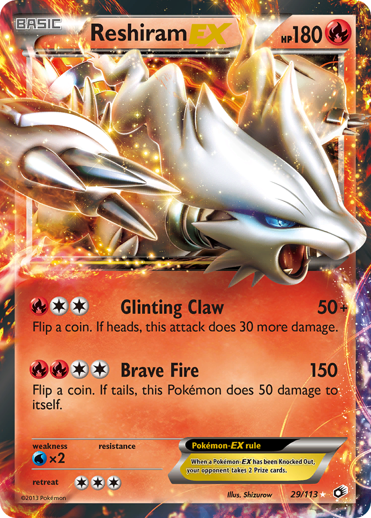 Reshiram EX (29/113) - Legendary Treasures Pokémon Card