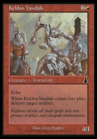 Keldon Vandals (Urza's Destiny) Trading Card