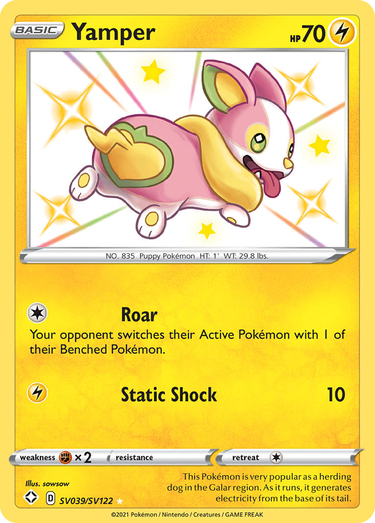 Yamper (SV039) - Shining Fates Shiny Vault Pokémon Card