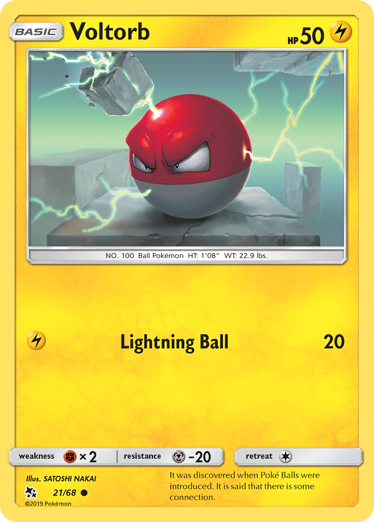 Voltorb (21/68) - Hidden Fates Pokémon Card