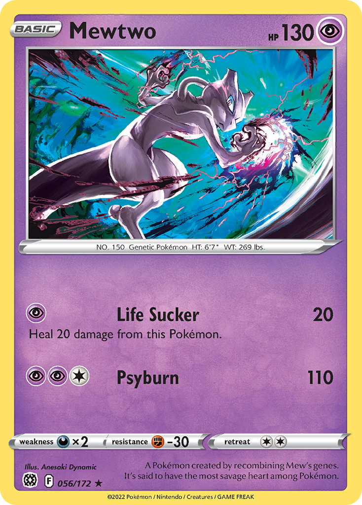 Mewtwo (56/172) - Brilliant Stars Pokémon Card