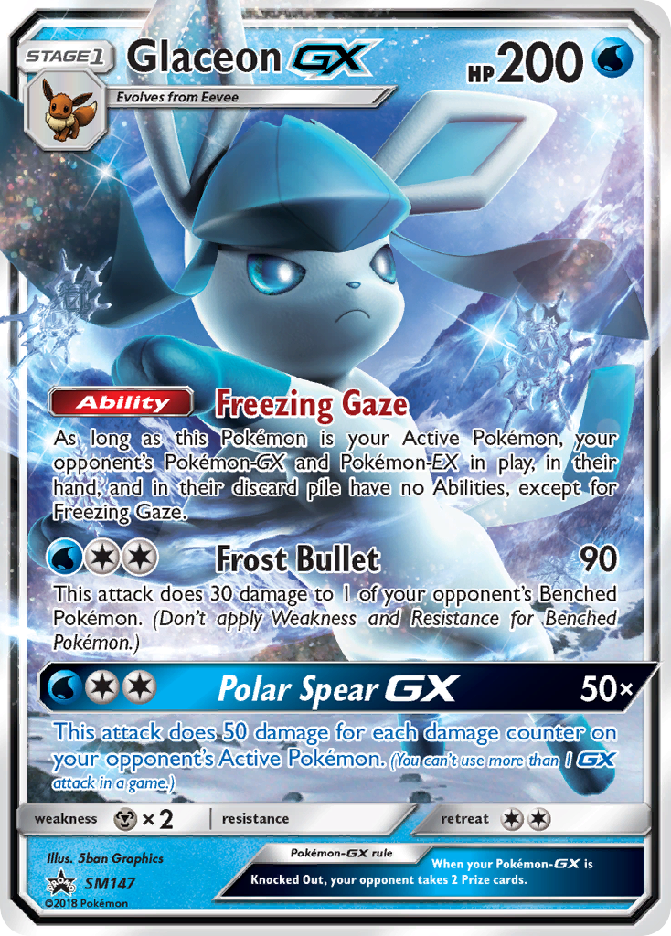 Glaceon GX (SM147) - SM Black Star Promos Pokémon Card