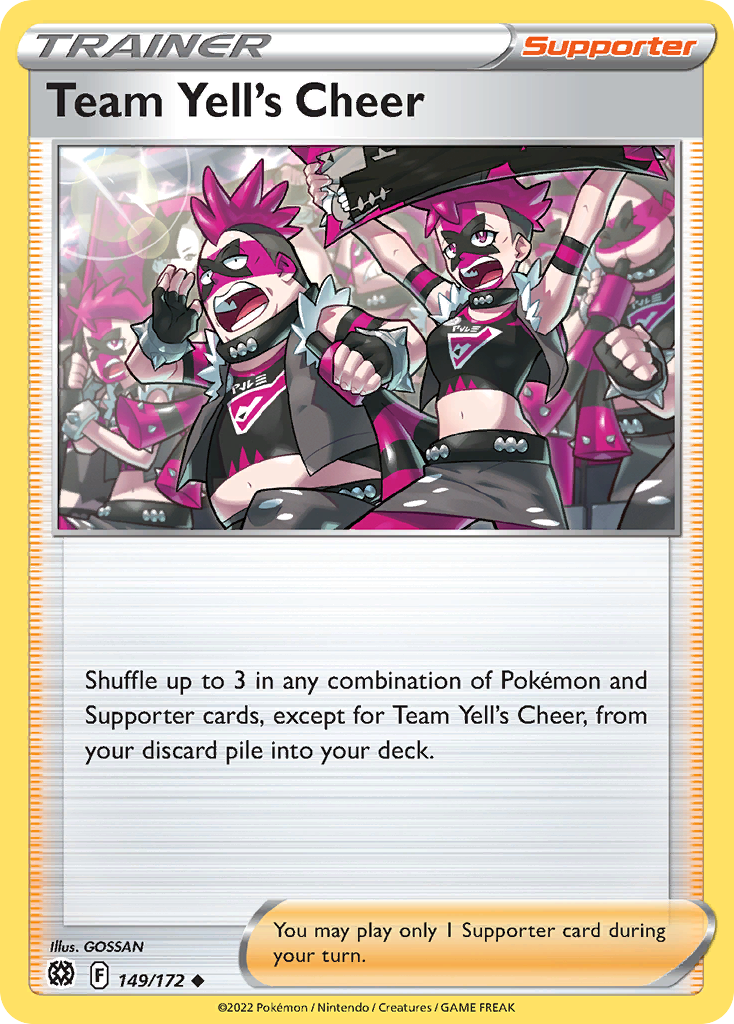 Team Yell's Cheer (Trainer: Supporter) (149/172) - Brilliant Stars Pokémon Card