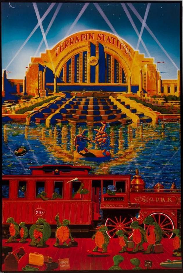 Grateful Dead Terrapin Station CD Release Art Print 1997 Concert Poster