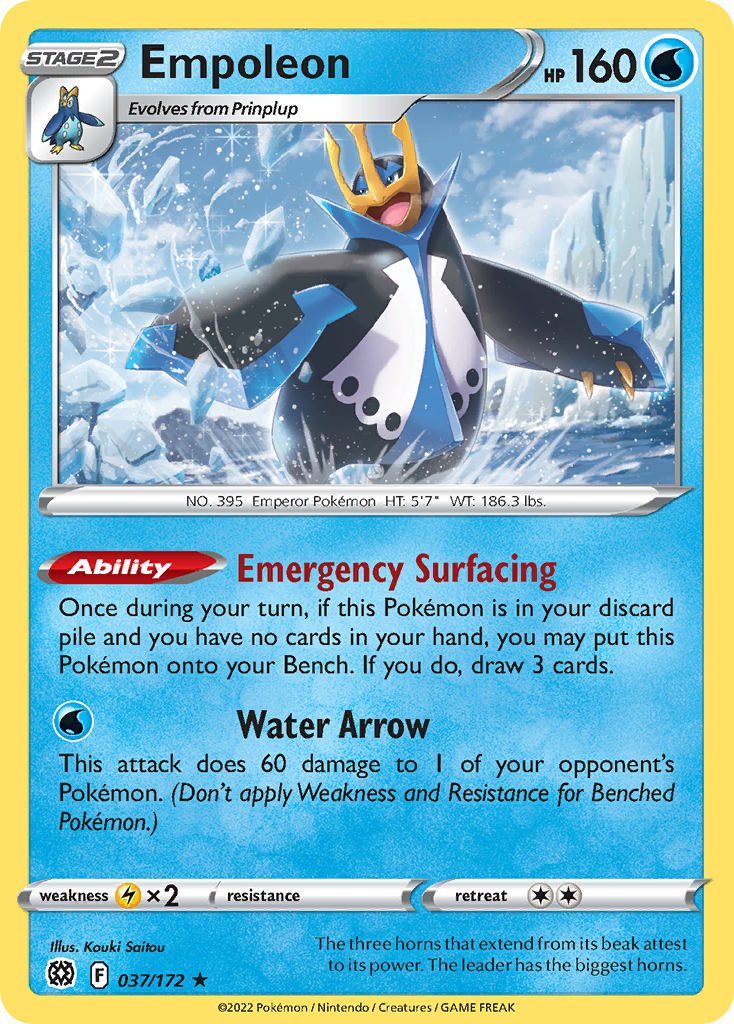 Empoleon (37/172) - Brilliant Stars Pokémon Card