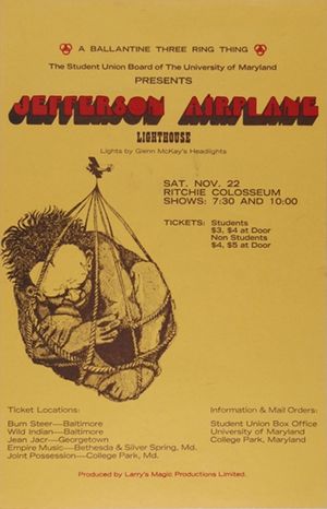Jefferson Airplane University of Maryland Ritchie Coliseum 1969
