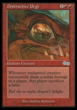 Destructive Urge (Urza's Saga) Trading Card