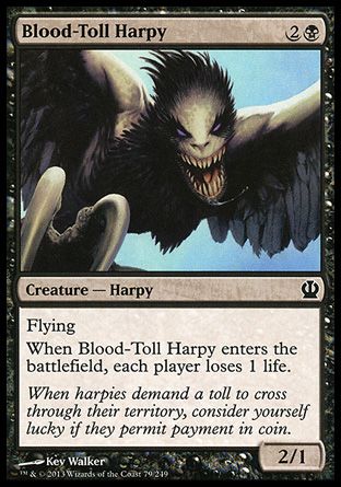 Blood-Toll Harpy (Theros) Trading Card