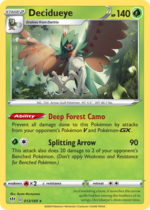 Decidueye (13/189) - Darkness Ablaze