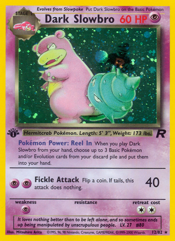 Dark Slowbro (12/82) - Team Rocket (1st Edition) Pokémon Card