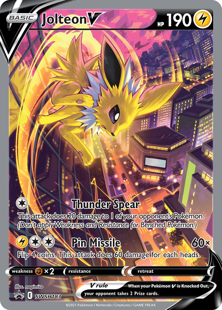 Jolteon V (SWSH183) - SWSH Black Star Promos Pokémon Card